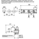 3-hole wall-mounted washbasin tap Fundulea