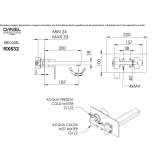 Wall-mounted washbasin tap with plate Rialto