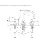 3-hole countertop washbasin tap Lytle