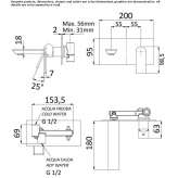 Wall-mounted single-lever washbasin tap with plate Odra