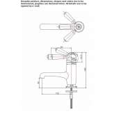 Countertop washbasin faucet with one handle Vouzon