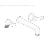 3-hole wall-mounted washbasin tap Rognes