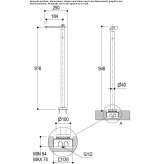 Floor-standing 1-hole stainless steel washbasin tap Necochea