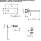 Wall-mounted washbasin tap with plate Moimacco