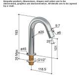 Brass countertop washbasin tap Melres