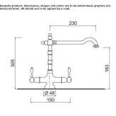 Countertop washbasin tap with 1 hole Slavnoye