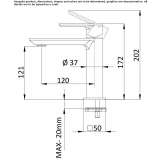 Countertop washbasin faucet with one handle Odra