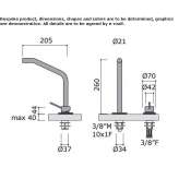 2-hole countertop washbasin tap made of stainless steel Orroli