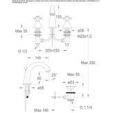 3-hole countertop washbasin tap Fratte