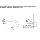 Wall-mounted washbasin tap made of stainless steel Opatow