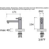 1-hole stainless steel basin tap Topile