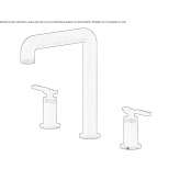 3-hole countertop washbasin tap Rognes