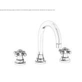 3-hole countertop washbasin tap without stopper Shilla