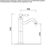 Single-lever, 1-hole washbasin faucet Livny
