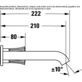 Metal wall-mounted washbasin tap Truckee