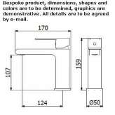 Single-lever countertop washbasin tap Calcena