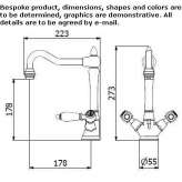 Countertop washbasin tap with 1 hole Ancone