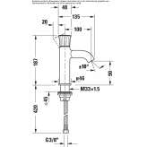 Single-lever countertop washbasin tap Truckee