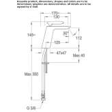 Single-lever countertop washbasin tap without waste Jasionow