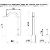 2-hole, hydroprogressive countertop washbasin tap Prijedor