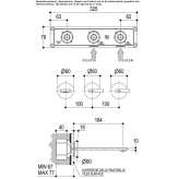 3-hole stainless steel wall-mounted washbasin tap without stopper Necochea