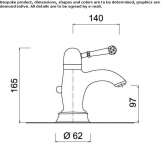 Single-lever countertop washbasin tap Fogliano