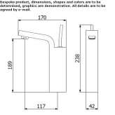 1-hole countertop washbasin tap Vela