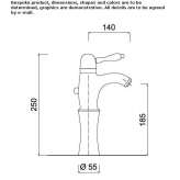 Single-lever countertop washbasin tap Wanchaq