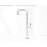 Single-lever brass countertop washbasin tap Brainerd