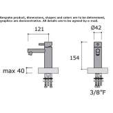 Single-lever countertop washbasin tap made of stainless steel Topile