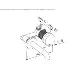 2-hole wall-mounted washbasin tap Zandt