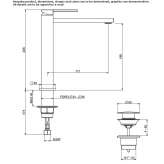 Countertop washbasin tap with automatic stopper Zipari