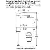 Single-lever countertop washbasin tap Vanzone