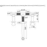 3-hole wall-mounted washbasin tap Tasco