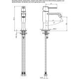 Single-lever washbasin tap without stopper Carlyle