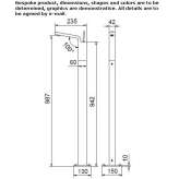 Floor-standing 1-hole washbasin tap Vela