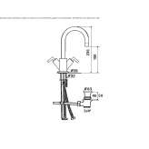 Bateria umywalkowa nablatowa 1-otworowa Pniewy