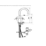 1-hole countertop washbasin tap with automatic stopper Ullapool