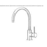 Single-lever countertop washbasin tap with adjustable spout Passons