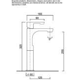 Single-lever countertop washbasin tap Gallur