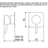 Wall-mounted washbasin tap Vela