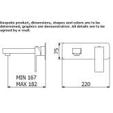 2-hole wall-mounted washbasin tap Olivella
