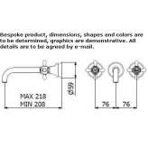 3-hole wall-mounted washbasin tap Ancone