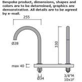 2-hole countertop washbasin tap made of stainless steel Barkaroe