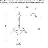 1-hole countertop washbasin tap with adjustable spout Slavnoye