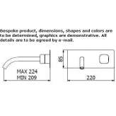 2-hole wall-mounted washbasin tap Prijedor