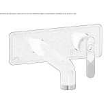 Wall-mounted washbasin tap Rognes