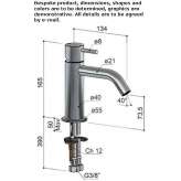 Stainless steel washbasin tap Lipova