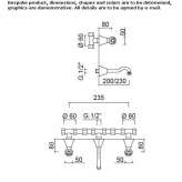 3-hole wall-mounted washbasin tap Magor