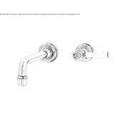 Two-hole wall-mounted washbasin tap Tepehan